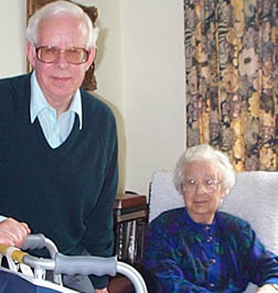 Patricia with eldest son George October 2000 